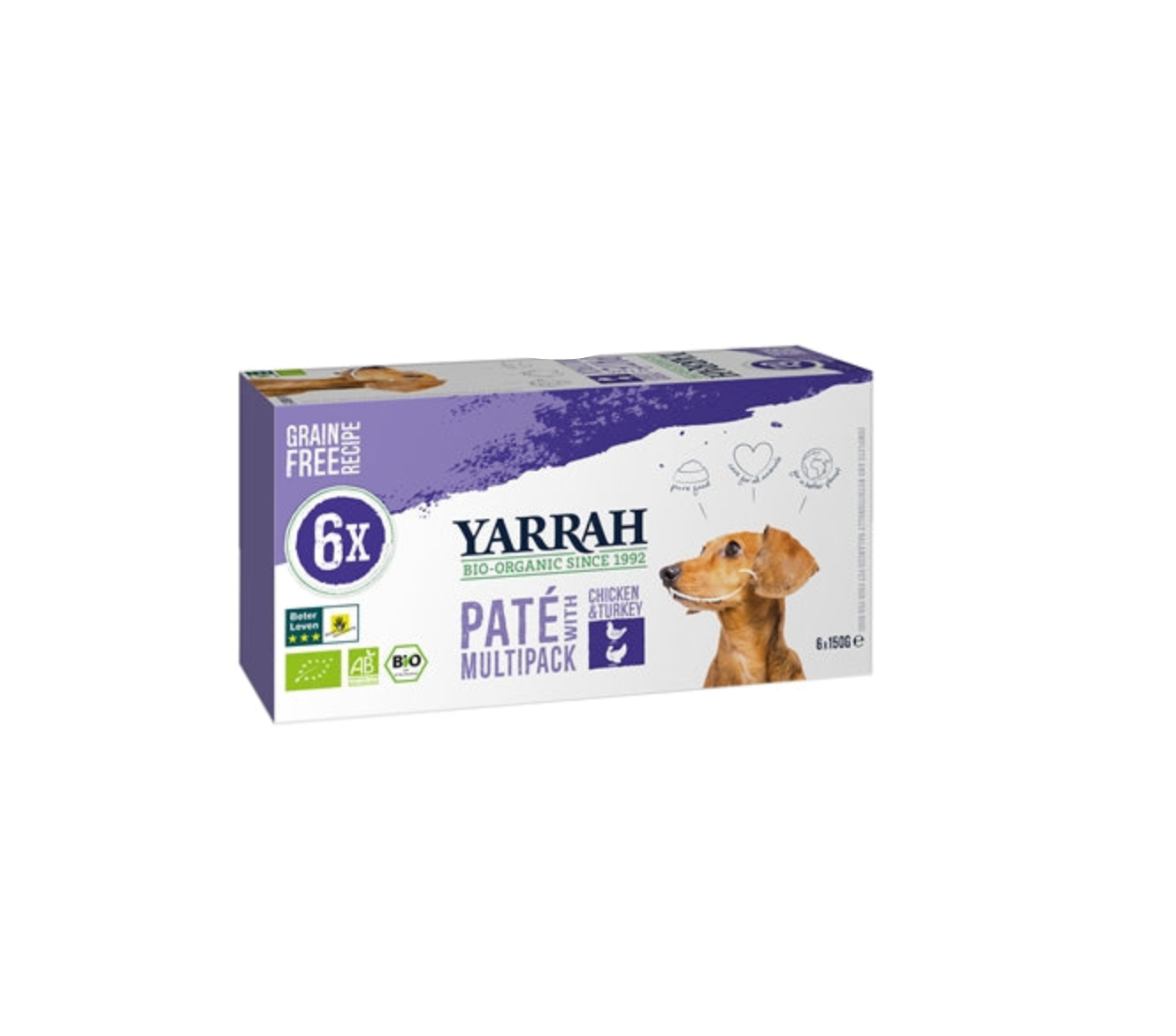 Yarrah Dog Alu Pate Multipack Huhn/Turkey 6x150gr